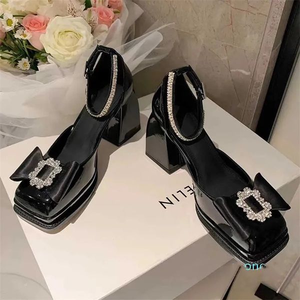 casual shoes designer sandals women luxury platform pumps square toe goth thick heels for woman, Black
casual shoes designer sandals women luxury platform pumps square toe goth thick heels for woman, Black