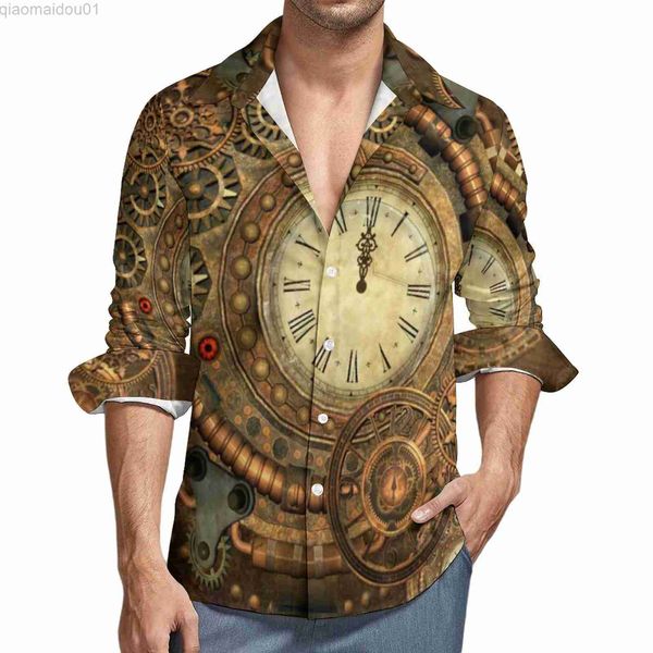 men's casual shirts steampunk design shirt autumn wonderful clockwork vintage casual shirts male fashion blouses long sleeve y2k clothi, White;black
men's casual shirts steampunk design shirt autumn wonderful clockwork vintage casual shirts male fashion blouses long sleeve y2k clothi, White;black