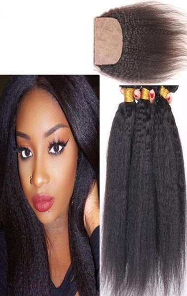 virgin brazilian kinky straight 3bundles with 4x4 silk base closure 4pcs lot italian coarse yaki silk closure with virgin hair8777869, Black
virgin brazilian kinky straight 3bundles with 4x4 silk base closure 4pcs lot italian coarse yaki silk closure with virgin hair8777869, Black