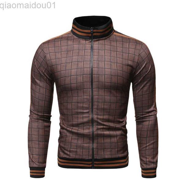 men's jackets plaid jacket coat men baseball jacket spring autumn jacket men casual fashion hip hop streetwear men's jackets l2307, Black;brown
men's jackets plaid jacket coat men baseball jacket spring autumn jacket men casual fashion hip hop streetwear men's jackets l2307, Black;brown