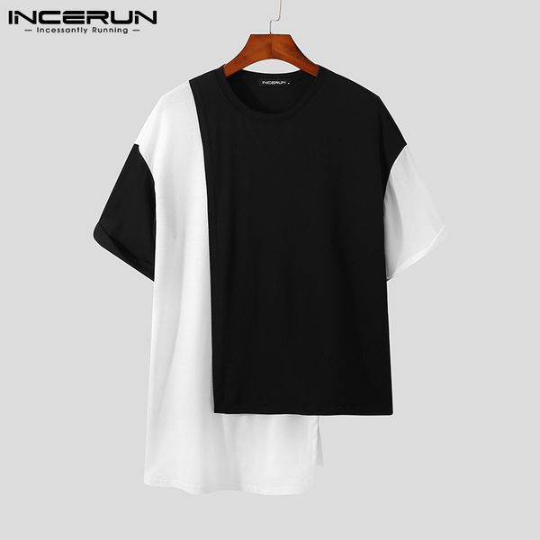 men's tshirts incerun summer men patchwork t shirt o neck streetwear short sleeve fashion casual tee korean leisure camisetas s3xl 230, White;black
men's tshirts incerun summer men patchwork t shirt o neck streetwear short sleeve fashion casual tee korean leisure camisetas s3xl 230, White;black