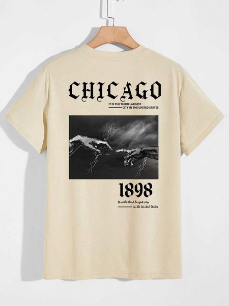 men's fashion emrg men hands and slogan graphic, White;black