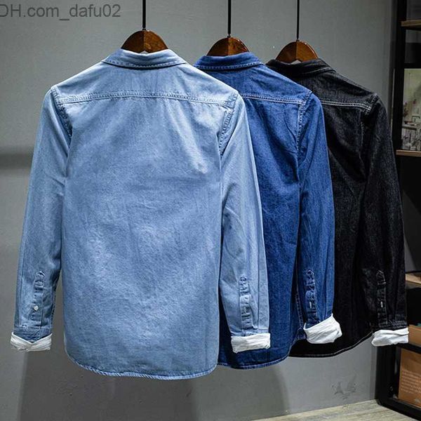 men's sweaters s-xxxl 100% pure cotton men's denim long sleeved shirt four seasons new business fashion retro casual shirt jacket, White;black
men's sweaters s-xxxl 100% pure cotton men's denim long sleeved shirt four seasons new business fashion retro casual shirt jacket, White;black