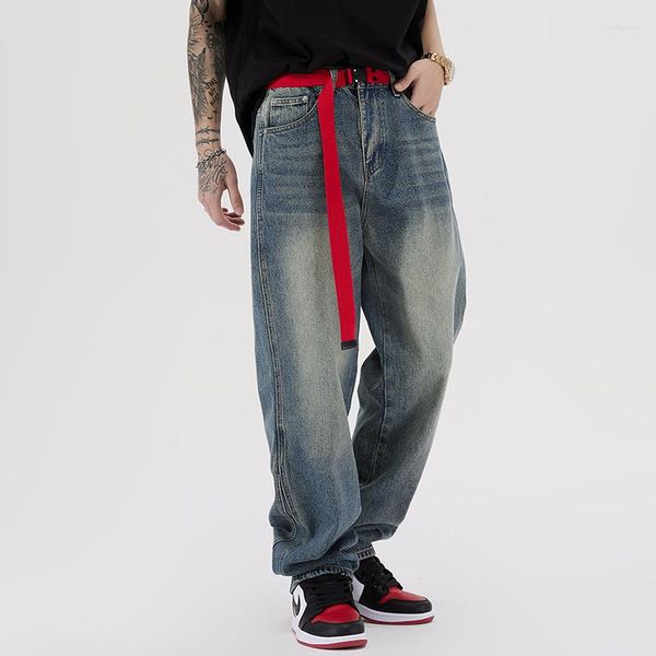 men's jeans straight loose wide-leg retro american style oversize pants all-match trendy daddy trousers, Blue
men's jeans straight loose wide-leg retro american style oversize pants all-match trendy daddy trousers, Blue