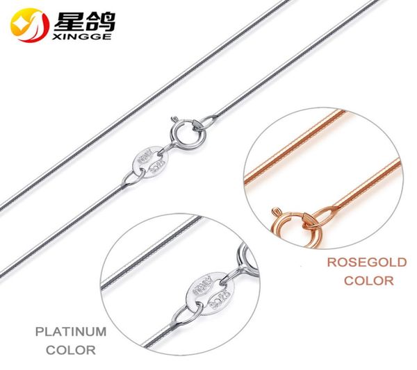 fashion women 925 sterling silver necklace jewelry silver/rose gold color chain necklace jewelry wholesale5700380
fashion women 925 sterling silver necklace jewelry silver/rose gold color chain necklace jewelry wholesale5700380