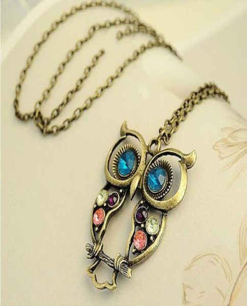 fashion lady crystal owl pendant necklace vintage long chain necklace women animal costume jewelry necklaces gift ps08399894722, Silver
fashion lady crystal owl pendant necklace vintage long chain necklace women animal costume jewelry necklaces gift ps08399894722, Silver