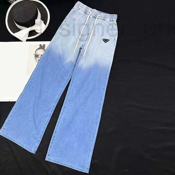 women's jeans designer summer new style all the temperament elastic high waist show high thin gradient color wash water denim wide leg, Blue
women's jeans designer summer new style all the temperament elastic high waist show high thin gradient color wash water denim wide leg, Blue
