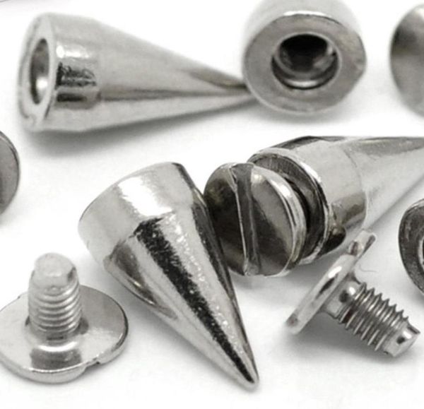 14mm 100 sets silver color bullet cone spike and stud metal screw back for punk diy leathercraft8863480, Black
14mm 100 sets silver color bullet cone spike and stud metal screw back for punk diy leathercraft8863480, Black
