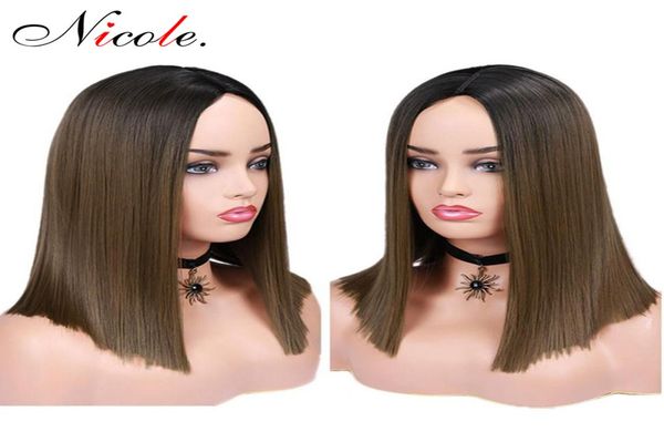 brown14 inch ombre bob wig with black roots straight synthetic hair shoulder middle part heat resistant fiber2192923
brown14 inch ombre bob wig with black roots straight synthetic hair shoulder middle part heat resistant fiber2192923