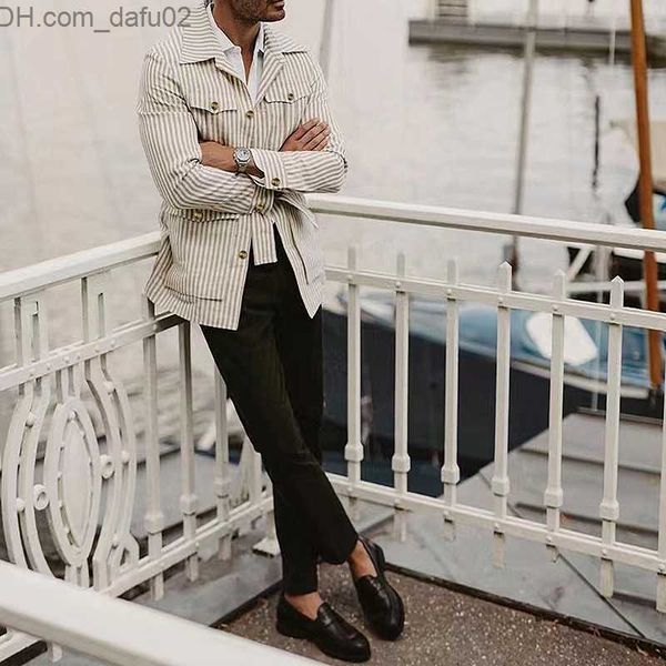 men's sweaters 2023 men's long sleeved striped shirt casual street clothing button pocket belt medium length men's luxury clo, White;black
men's sweaters 2023 men's long sleeved striped shirt casual street clothing button pocket belt medium length men's luxury clo, White;black