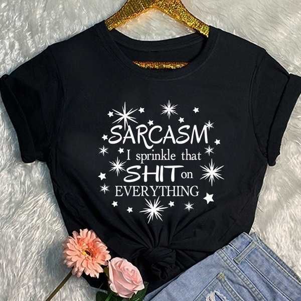 2021 summer i spring that print t-shirt loose casual top, White