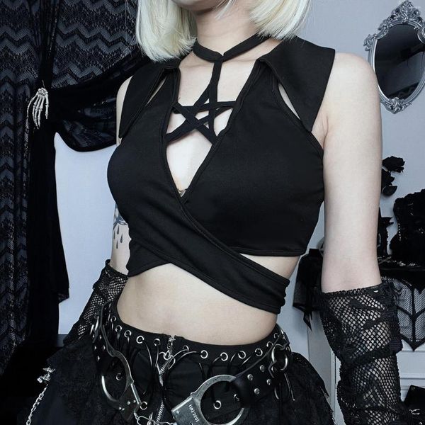 women's tanks y2k cotton original witch pentagram vest goth crop women grunge dark lingerie bustier hollow tank 2023 emo, White
women's tanks y2k cotton original witch pentagram vest goth crop women grunge dark lingerie bustier hollow tank 2023 emo, White