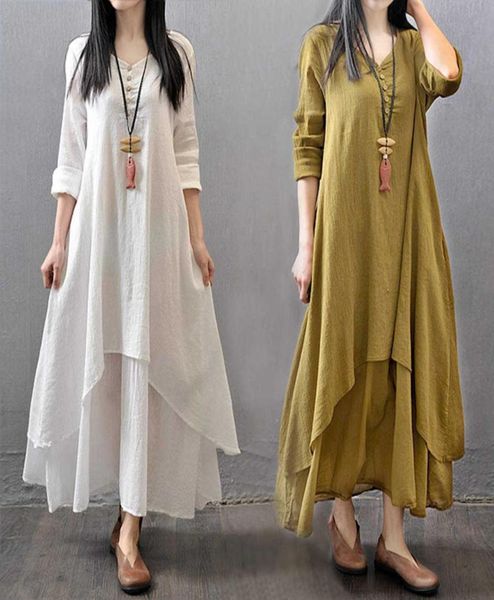 spring summer women long cotton linen dress white plus size false two pieces oneck maxi dresses office casual loose7737779, Black;gray
spring summer women long cotton linen dress white plus size false two pieces oneck maxi dresses office casual loose7737779, Black;gray