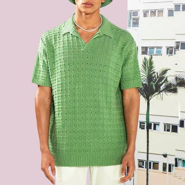 men's polos spring summer sweater men polo shirt short sleeve business shirt men knitting polo streetwear casual tees 230720, White;black
men's polos spring summer sweater men polo shirt short sleeve business shirt men knitting polo streetwear casual tees 230720, White;black