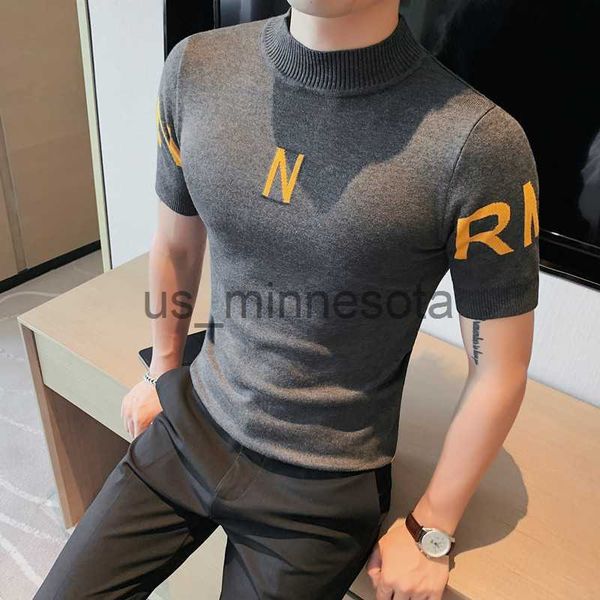 men's sweaters 2022 new style men summer business short sleeves knitting sweaterman slim fit turtleneck knit shirt homme clothing j2307, White;black
men's sweaters 2022 new style men summer business short sleeves knitting sweaterman slim fit turtleneck knit shirt homme clothing j2307, White;black