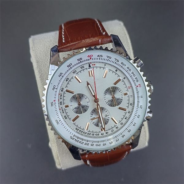 luxury watch quartz movement montre homme 50mm navitimer black brown leather strap fashion casual business mens watch dh010 c23, Slivery;brown
luxury watch quartz movement montre homme 50mm navitimer black brown leather strap fashion casual business mens watch dh010 c23, Slivery;brown