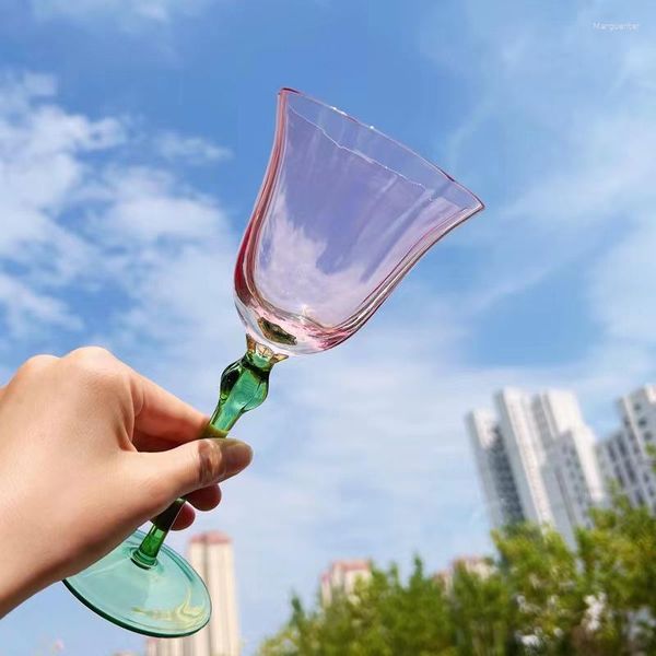 Wine Glasses Small Fresh wer Goblet Medieval Glass Red Vintage French Cup Valentine's Day Gift Pink Green Beer
Wine Glasses Small Fresh wer Goblet Medieval Glass Red Vintage French Cup Valentine's Day Gift Pink Green Beer