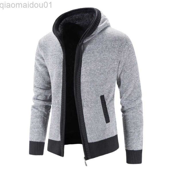 men's jackets 2023 new autumn and winter plus velvet thickening large size foreign trade sweater coat pure color wild hooded cardigan 3, Black;brown
men's jackets 2023 new autumn and winter plus velvet thickening large size foreign trade sweater coat pure color wild hooded cardigan 3, Black;brown