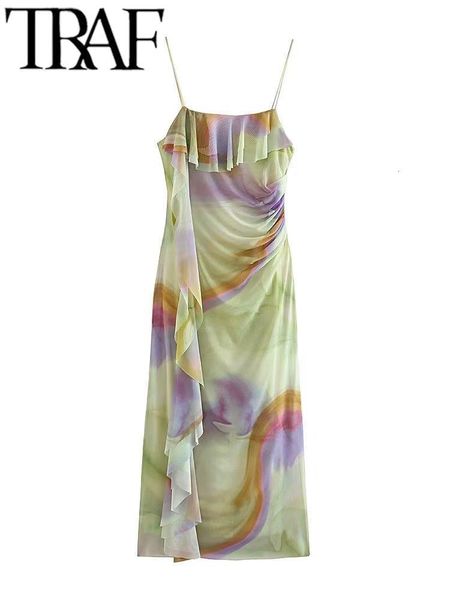 basic casual dresses traf with ruffles ruched printed tulle women dress backless sleeveless female tunic slip midi summer 2023 230720, Black;gray
basic casual dresses traf with ruffles ruched printed tulle women dress backless sleeveless female tunic slip midi summer 2023 230720, Black;gray