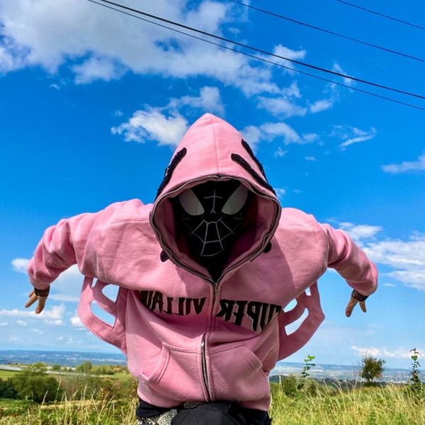 men's hoodies sweatshirts y2k men clothing zip up hoodie harajuku vintage streetwear spider web printed gothic fashion women oversized, Black
men's hoodies sweatshirts y2k men clothing zip up hoodie harajuku vintage streetwear spider web printed gothic fashion women oversized, Black