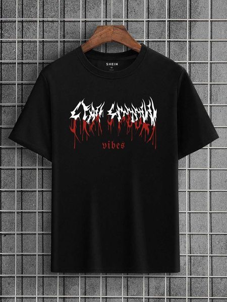 men's fashion en letter graphic, White;black 
men's fashion en letter graphic, White;black