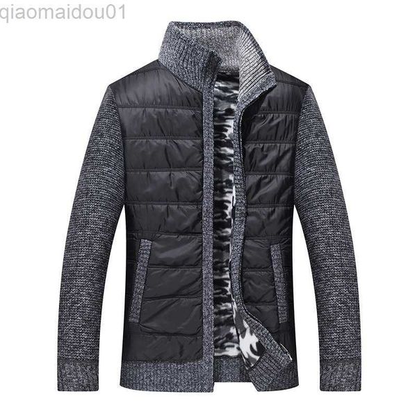 men's jackets winter fleece jacket men knitted coat fashion baseball thick warm mens patchwork stand collar sweartercoat casaul outerwe, Black;brown
men's jackets winter fleece jacket men knitted coat fashion baseball thick warm mens patchwork stand collar sweartercoat casaul outerwe, Black;brown