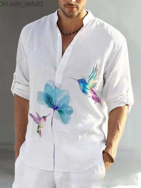 men's sweaters 2023 bird print long sleeve shirt casual standing neck open front button men's vintage hawaiian casual s-3xl z23072, White;black
men's sweaters 2023 bird print long sleeve shirt casual standing neck open front button men's vintage hawaiian casual s-3xl z23072, White;black