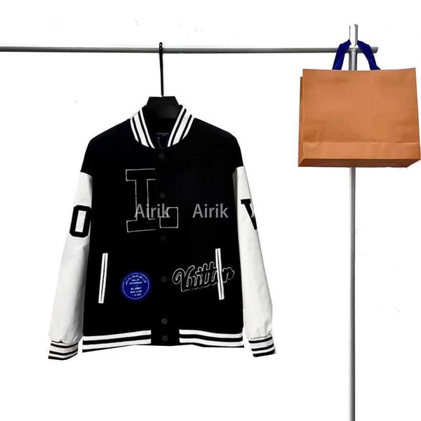 flocked leather sleeve varsity jacket high-quality couples' baseball coat for fashionable warmth, Black;brown
flocked leather sleeve varsity jacket high-quality couples' baseball coat for fashionable warmth, Black;brown
