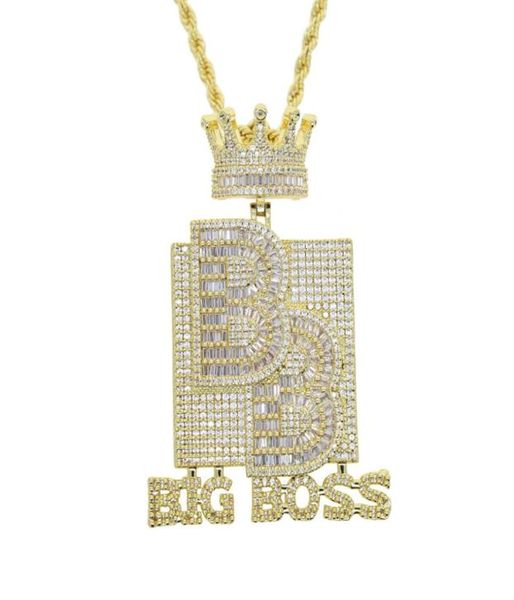 big boss letters crown shaped initial necklace pendant with rope chain iced out bling 5a cubic zircon hip hop men boy jewelry7673871, Silver
big boss letters crown shaped initial necklace pendant with rope chain iced out bling 5a cubic zircon hip hop men boy jewelry7673871, Silver