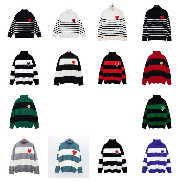 fashion amisweater paris sweater mens designer knitted shirts long sleeve french high street embroidered a heart pattern turtleneck knitwear, White;black
fashion amisweater paris sweater mens designer knitted shirts long sleeve french high street embroidered a heart pattern turtleneck knitwear, White;black