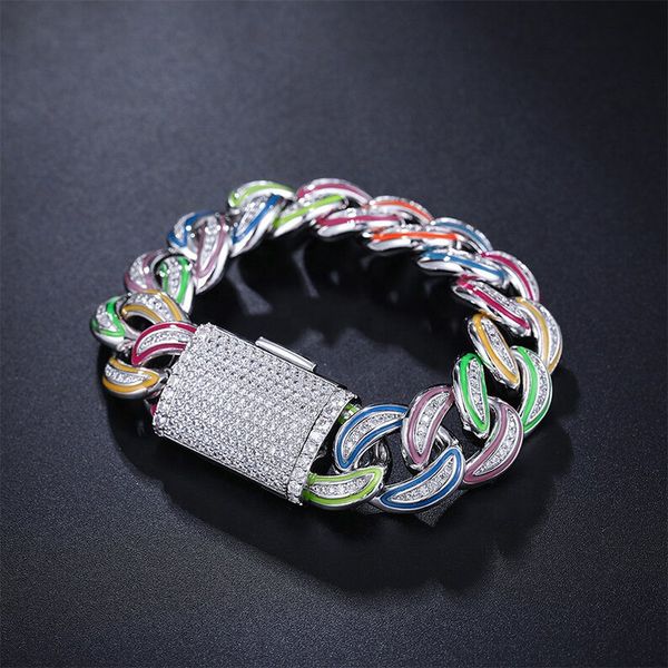 hip hop rapper style 925 silver gold plated miami 18mm moissanite bracelet cuban chain iced out jewelry
hip hop rapper style 925 silver gold plated miami 18mm moissanite bracelet cuban chain iced out jewelry