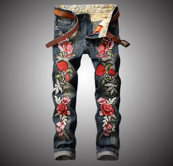 2020 new streetwear hip hop jeans men rose embroidery denim pants slim fit casual jeans embroidered flowers male clothes bp0078878450, Blue
2020 new streetwear hip hop jeans men rose embroidery denim pants slim fit casual jeans embroidered flowers male clothes bp0078878450, Blue