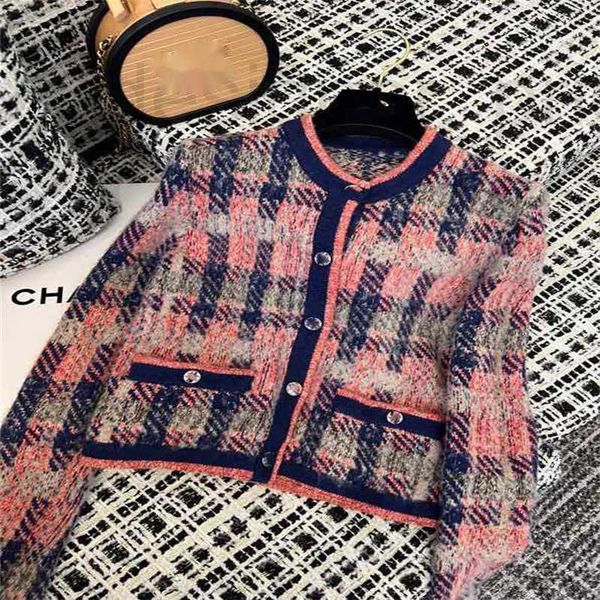women's jackets designer early spring new french chic style elegant celebrity slim plaid knitted sweater cardigan short coat b73w, Black;brown
women's jackets designer early spring new french chic style elegant celebrity slim plaid knitted sweater cardigan short coat b73w, Black;brown