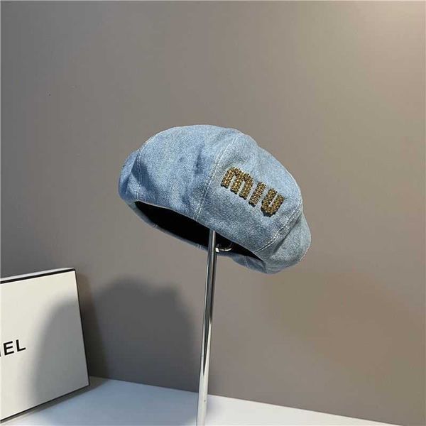 spring/summer denim letter miu beret preppy versatile casual pumpkin hat lady's age-reducing bud, Blue;gray
spring/summer denim letter miu beret preppy versatile casual pumpkin hat lady's age-reducing bud, Blue;gray