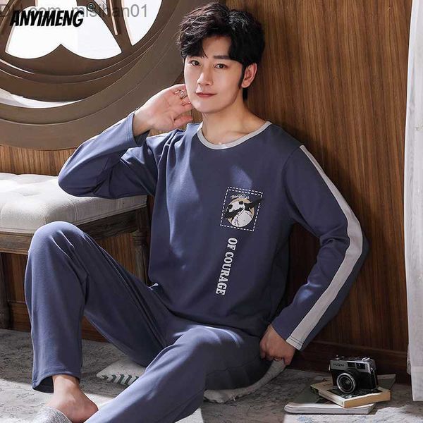 men's sleepwear men's blue pajama set autumn and winter new soft cotton men's pajamas large 3xl 4xl men's pajama set z23, Black;brown
men's sleepwear men's blue pajama set autumn and winter new soft cotton men's pajamas large 3xl 4xl men's pajama set z23, Black;brown