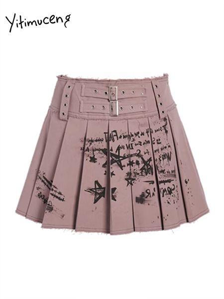skirts yitimuceng pink pleated skirt for women 2023 fashion streetwear print summer mini vintage casual slim y2k 230720, Black
skirts yitimuceng pink pleated skirt for women 2023 fashion streetwear print summer mini vintage casual slim y2k 230720, Black