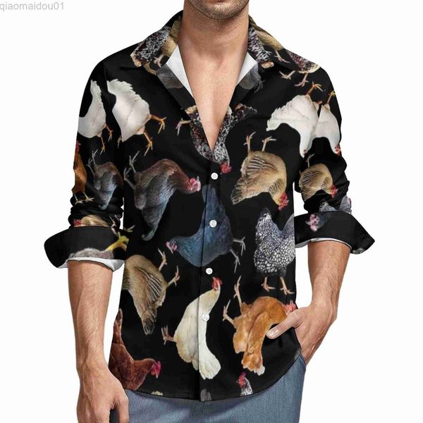 men's casual shirts funny chicken shirt men cute chickens casual shirts autumn harajuku graphic blouses long sleeve trendy oversized cl, White;black
men's casual shirts funny chicken shirt men cute chickens casual shirts autumn harajuku graphic blouses long sleeve trendy oversized cl, White;black