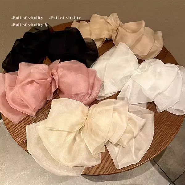 new vintage large chiffon bow hair clip for women girls sweet hair decorate headband hairgrip hairpin fashion hair accessories, Slivery;white
new vintage large chiffon bow hair clip for women girls sweet hair decorate headband hairgrip hairpin fashion hair accessories, Slivery;white