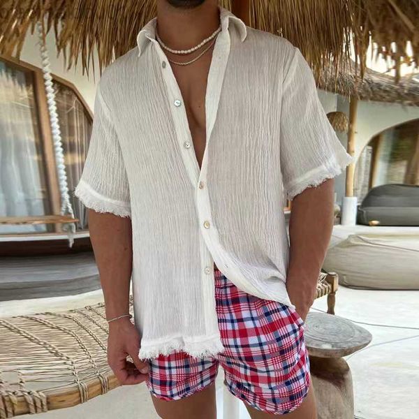 men's casual shirts spring summer new shirts for men casual solid color blouse linen short sleeve loose cardigan comfy breathable beach, White;black
men's casual shirts spring summer new shirts for men casual solid color blouse linen short sleeve loose cardigan comfy breathable beach, White;black