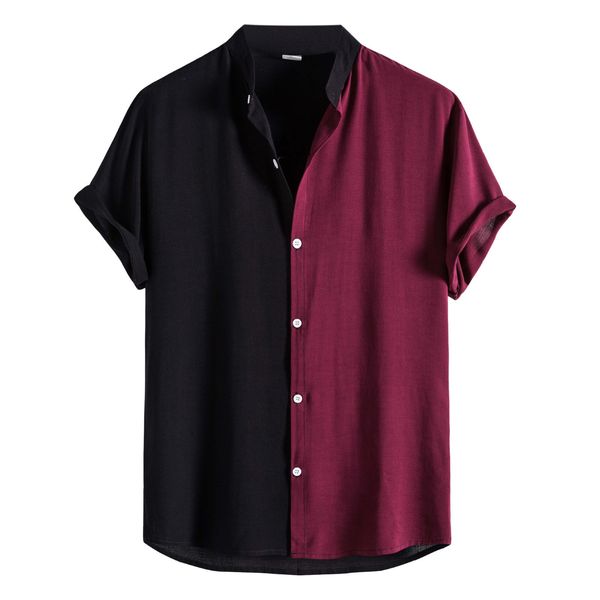 mens casual shirts colorful block fashion shirt summer short sleeve button cool polo neck travel style loose cardigan 230720, White;black
mens casual shirts colorful block fashion shirt summer short sleeve button cool polo neck travel style loose cardigan 230720, White;black