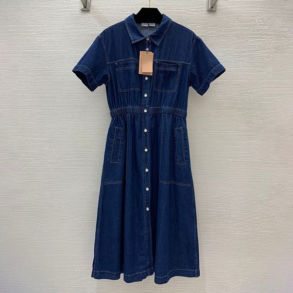 lapel neck short sleeve women denim dress luxury button fashion leisure girl exquisite one piece dress solid color selling clothes, Black;gray
lapel neck short sleeve women denim dress luxury button fashion leisure girl exquisite one piece dress solid color selling clothes, Black;gray