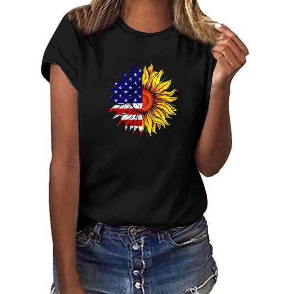 new sunflower printing short sleeve women's shopper tong new short sleeve t-shirt, White
new sunflower printing short sleeve women's shopper tong new short sleeve t-shirt, White