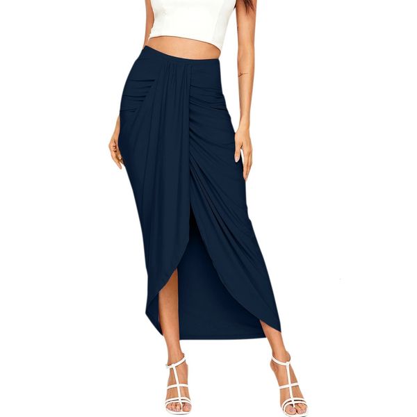 skirts elegant irregular solid draped slit high elastic waist casual skirt wrap asymmetrical faldas mujer 230720, Black
skirts elegant irregular solid draped slit high elastic waist casual skirt wrap asymmetrical faldas mujer 230720, Black
