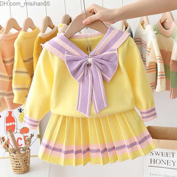 clothing sets preppy spring autumn knitwear girl 2pcs clothes set baby pullover bowtie sweater+pleated skirt kids children student wear s111, White
clothing sets preppy spring autumn knitwear girl 2pcs clothes set baby pullover bowtie sweater+pleated skirt kids children student wear s111, White