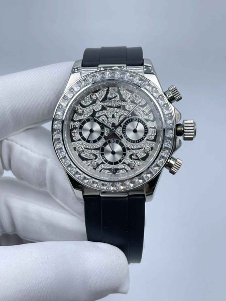 classic designer mens watch 40mm full diamond face automatic mechanical stainless steel black rubber strap man watches sports montre luxe wr, Slivery;golden
classic designer mens watch 40mm full diamond face automatic mechanical stainless steel black rubber strap man watches sports montre luxe wr, Slivery;golden