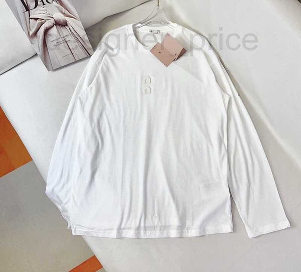women's t-shirt designer spring/summer new girls' style simple, fashion, casual, versatile logo decorated wide long sleeve cotton, White
women's t-shirt designer spring/summer new girls' style simple, fashion, casual, versatile logo decorated wide long sleeve cotton, White