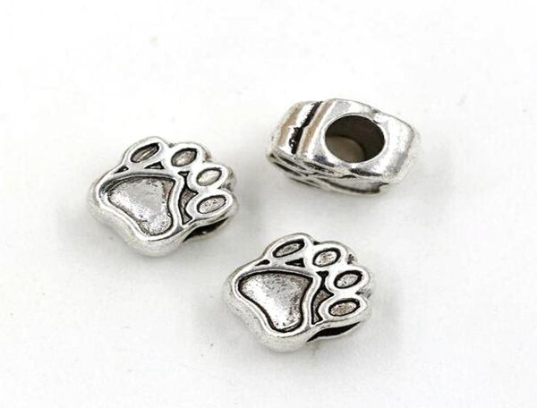 100pcslots antique silver zinc alloy paw prints spacers big hole beads for jewelry making bracelet necklace diy accessories9550210, Bronze;silver
100pcslots antique silver zinc alloy paw prints spacers big hole beads for jewelry making bracelet necklace diy accessories9550210, Bronze;silver