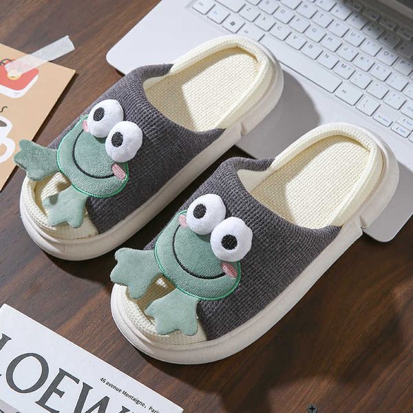 vceo spring summer cute frog linen women's slippers 3.5cm thick cartoon cow carrot home shoes cotton couple indoor fun 7gnw, Black
vceo spring summer cute frog linen women's slippers 3.5cm thick cartoon cow carrot home shoes cotton couple indoor fun 7gnw, Black