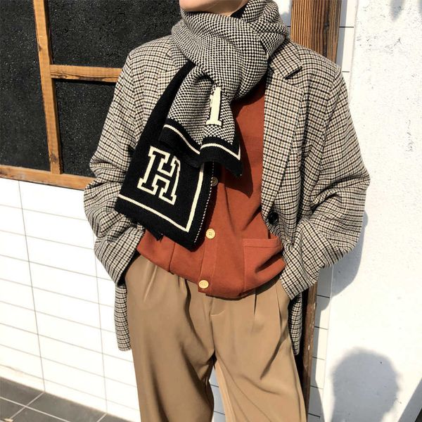 luxury h home women's scarves online store warm and recognizable 2023 korean ins letter scarf simple knitted shawl for men women, Blue;gray
luxury h home women's scarves online store warm and recognizable 2023 korean ins letter scarf simple knitted shawl for men women, Blue;gray