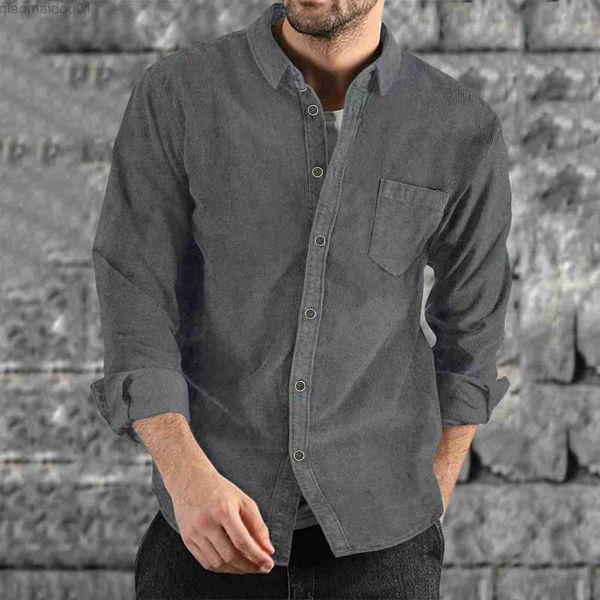 men's casual shirts men corduroy shirts spring autumn long sleeve turndown collar double pockets premium casual blouse male shirts str, White;black
men's casual shirts men corduroy shirts spring autumn long sleeve turndown collar double pockets premium casual blouse male shirts str, White;black